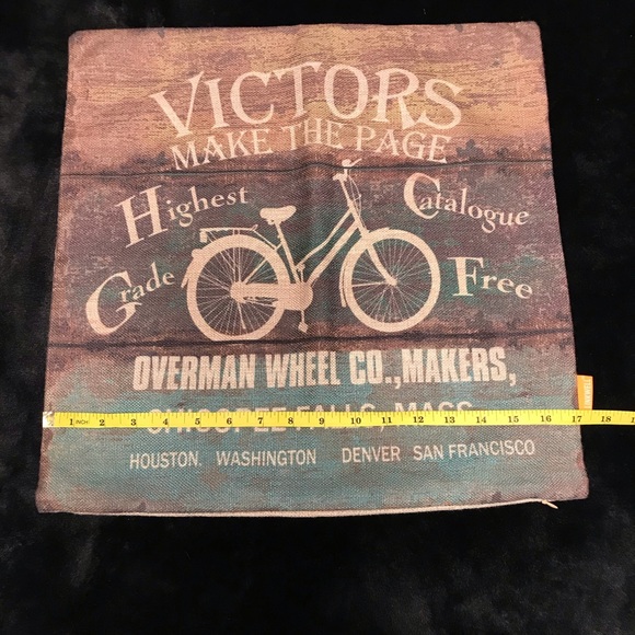 Linkwell Bicycle Wheel Pillow Pillowcase NWOT
Overman Bike Antique Vintage - Picture 6 of 12